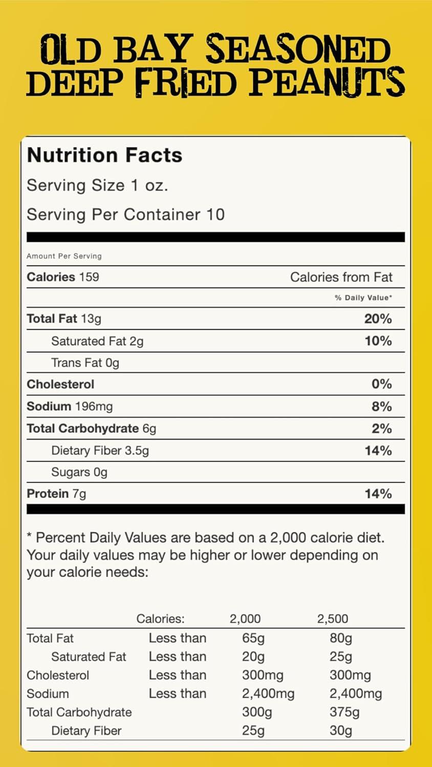 image:imageJerkycom Deep Fried Peanuts in Shell Sampler 3 Pack Gourmet Flavors Include Salted Roasted Garlic Spicy Hot Peanuts in Shell for Human USA Grown Perfect Snack Food 30oz TotalOld Bay Seasoning