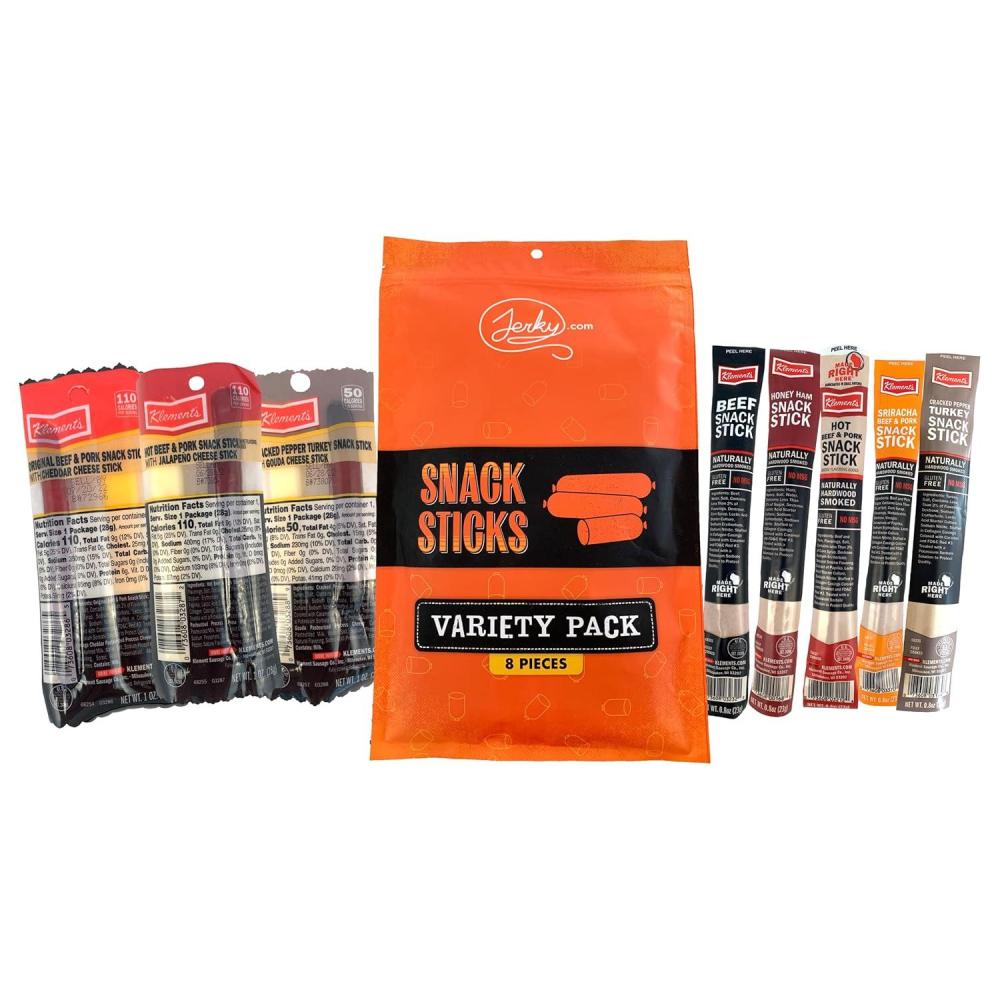 image:imageSnack Sticks Variety Pack  8 Piece Meat Sticks  Assorted Meats Cheese and Flavors