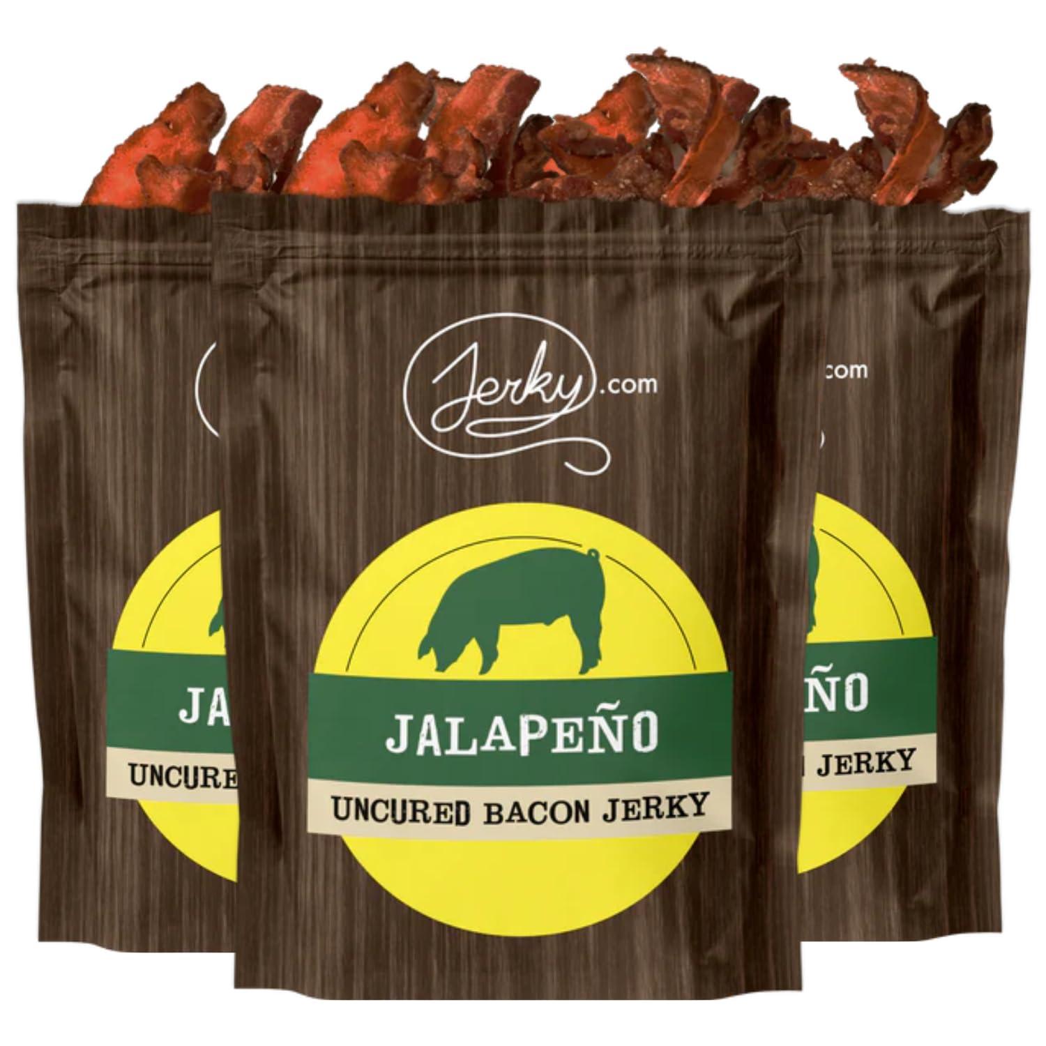 image:imageJalapeno Bacon Jerky 3 PACK Made with REAL Bacon and Spicy Jalapenos World Famous Small Batch Jerky 525 oz totalJalapeno