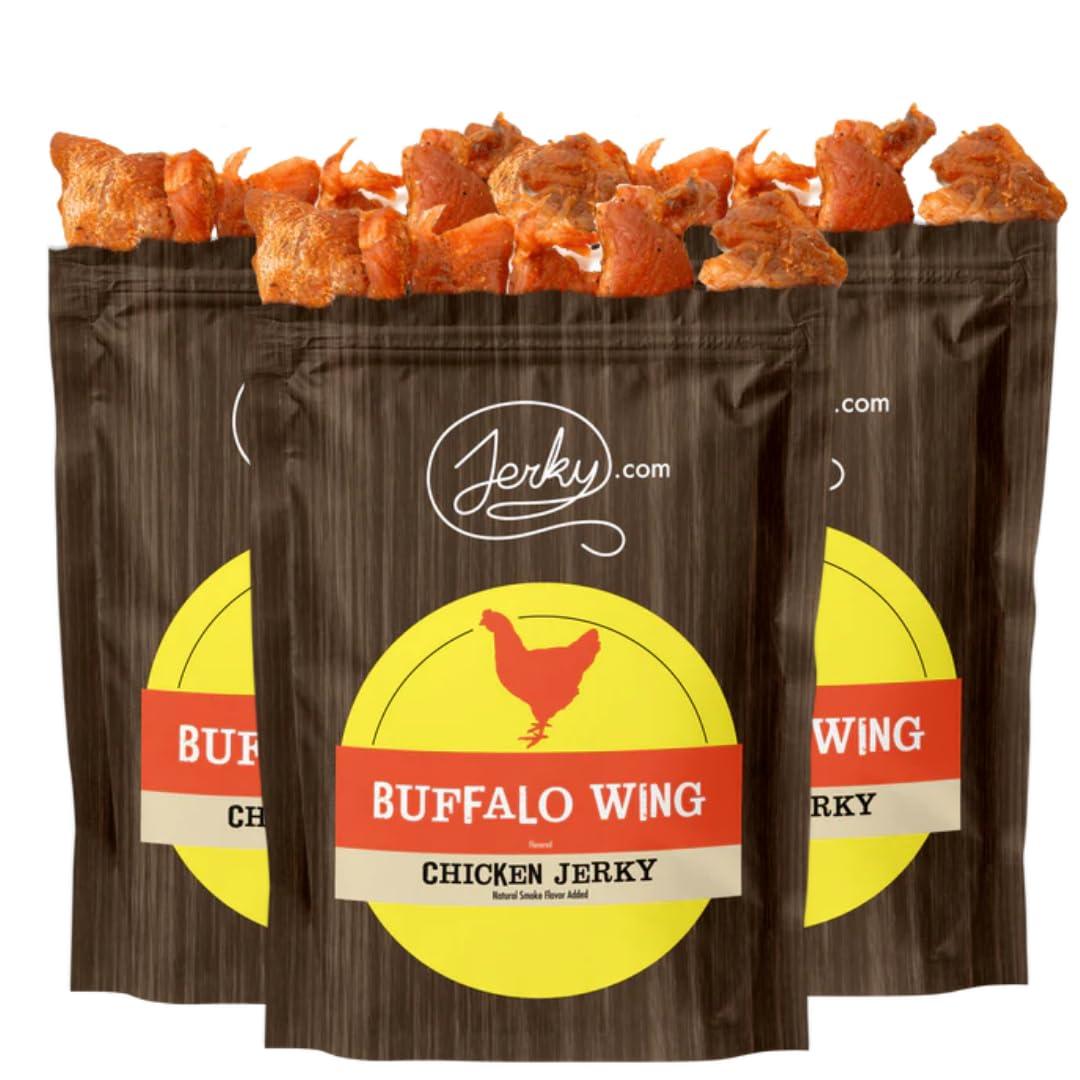 image:imageJamaican Jerk All Natural Chicken Jerky The Best Chicken Jerky on the Market 100 Whole Muscle Chicken No Added Preservatives No Added Nitrates and No Added MSG 25 oz bagBuffalo Wing
