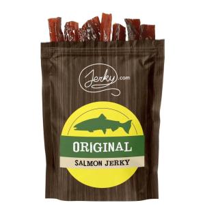Original All Natural Rainbow Trout Jerky – The Freshest and Best Trout Jerky on the Market – 100% Whole Muscle Rainbow Trout – No Added Preservatives, No Added Nitrates and No Added MSG – 1.75 oz. bag(Salmon)